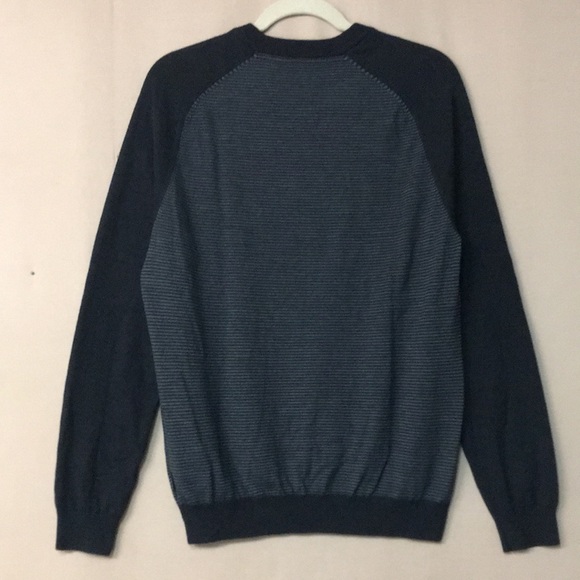 Ted Baker London Men’s Wool Blend Black/Grey Stripped Sweater. Sz 4 - Picture 2 of 10